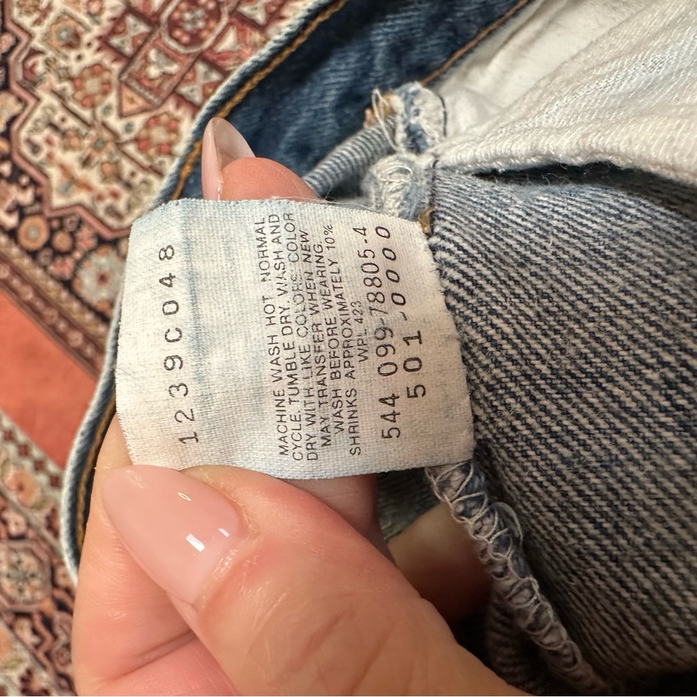 VINTAGE LEVIS 501 • USA • 36/27 Men’s Unisex Hemmed - Picture 8 of 10